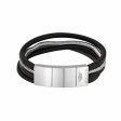 Men s Bracelet Police PJ26551BSS.01 Leather 19-21 cm For Sale