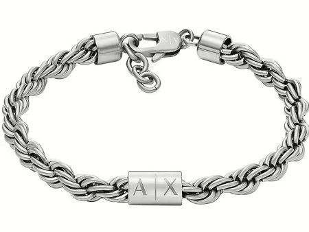 Men s Bracelet Armani Exchange AXG0123040 Stainless steel Sale