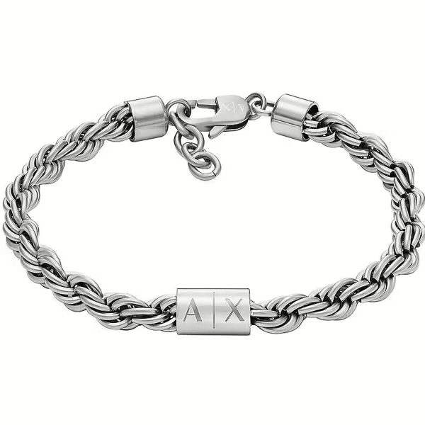 Men s Bracelet Armani Exchange AXG0123040 Stainless steel Sale