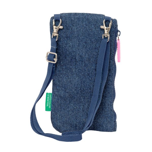 Purse Benetton Denim Mobile Bag Blue For Cheap