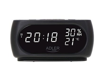 Alarm Clock Adler AD 1186 Black 18,2 x 8,8 x 7 cm For Sale