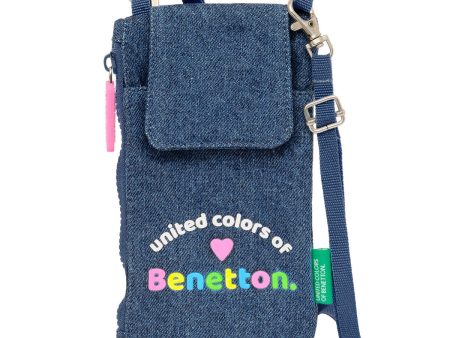 Purse Benetton Denim Mobile Bag Blue For Cheap