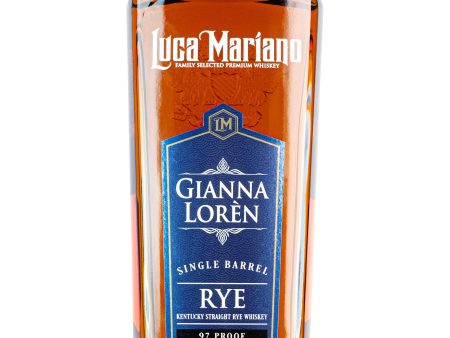 Luca Mariano Gianna Lorén Single Barrel Rye Hot on Sale